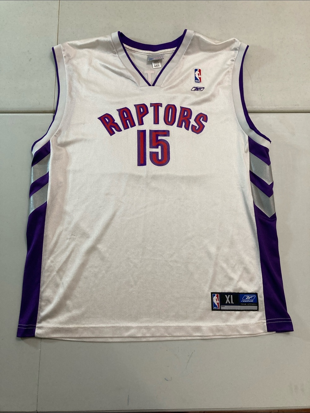 Reebok Toronto Raptors #15 Vince Carter Jersey Size XL